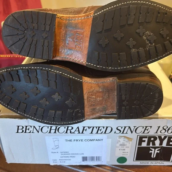 Frye Brown Leather Riding Boots - Picture 3 of 8